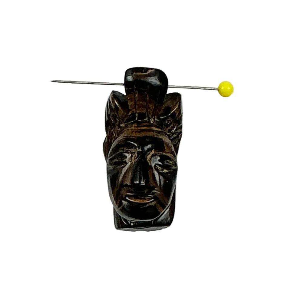 Black Coral Carved Figurine Woman Pendant Hawaiian