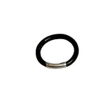 Black Coral & Silver Ring Vintage Hawaiian