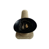Rare Black Coral Ring Hawaiian Modernist Vintage
