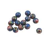 blue cloisonne beads