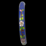 Blue Cloisonne Floral Bangle Bracelet