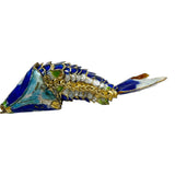 Large Chinese Blue Enamel Articulated Fish Charm