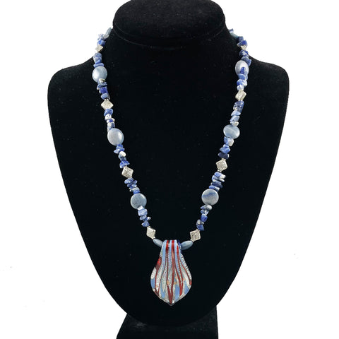 Blue Lapis Necklace Vintage