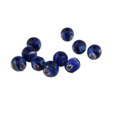 Dark Blue Millefiori Beads -Vintage 