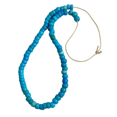 Antique Sky Blue Padre Glass Trade Beads 8mm