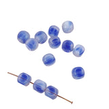 Vintage Blue Opaline Glass Beads 