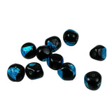 Blue Silver Foil Glass Lampwork Beads 15mm