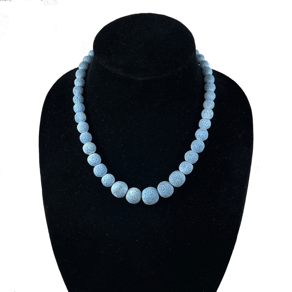 blue coral necklace vintage
