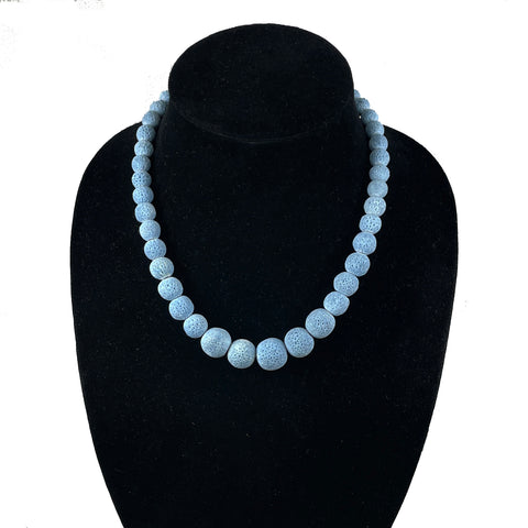 blue coral necklace vintage
