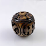 Chinese Carved Bone Bead 30mm Vintage
