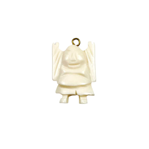buddh carved bone pendant