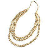 Triple Strand Bone Necklace Vintage