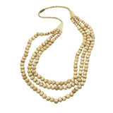 Triple Strand Bone Necklace Vintage
