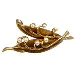 Boucher Gold Plated Pearl Pin Vintage
