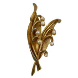 Boucher Gold Plated Pearl Pin Vintage