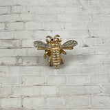 Boucher Gold Filled Bee Pin Rhinestone Vintage