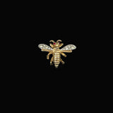 Boucher Gold Filled Bee Pin Rhinestone Vintage