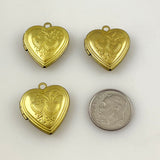 Brass Heart Lockets vintage