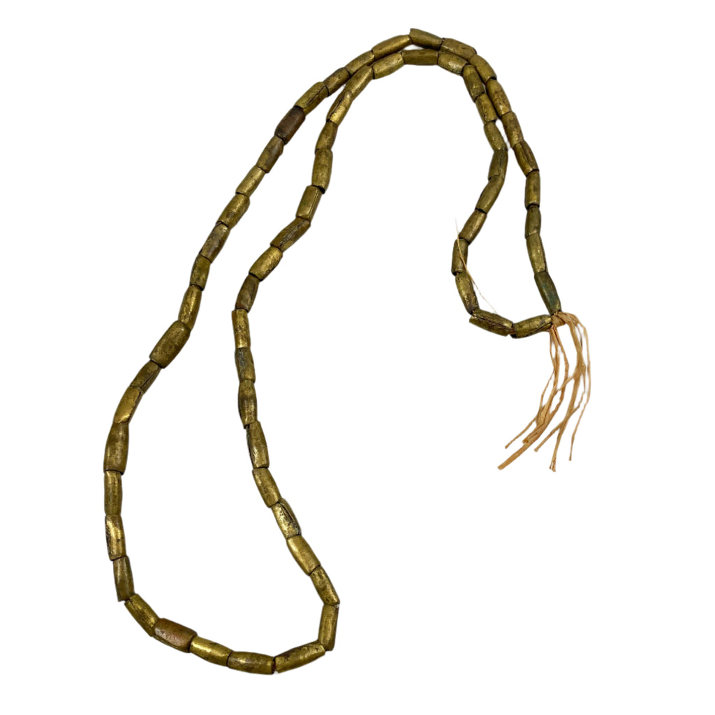 African Brass Tube Trade Beads Vintage