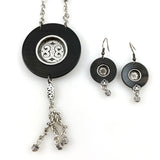 Brighton Silver & Mother of Pearl Necklace Earrings Set