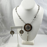 Brighton Silver Necklace Earrings Set