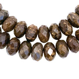 Bronzite Faceted Rondelle Beads