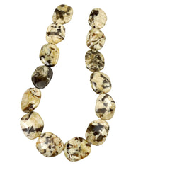 Graphic Feldspar Gemstone Oval Bead Strands