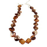 Brown Mother of Pearl Bead Strands 18mm