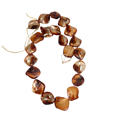 Brown Mother of Pearl Bead Strands 18mm