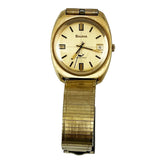 Vintage Bulova Clipper Mechanical Automatic Gold Watch 1970