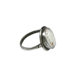 Antique Shell Cameo Sterling Silver Ring