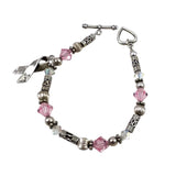 Sterling Bracelet Breast Cancer Awareness Charm