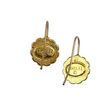 Carolee Rhinestone Gold Dangle Earrings Vintage