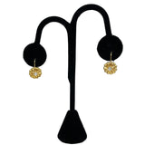 Carolee Rhinestone Gold Dangle Earrings Vintage