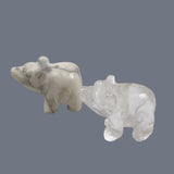 carved gemstone bear fetish