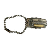 Silver Plated St. Christopher Catholic Keychain Medal Vintage