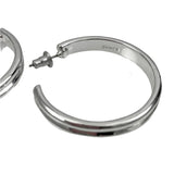 Large Silver Hoop Earrings by Chaps