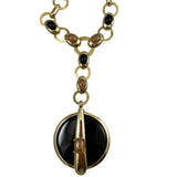 Chico's Gold & Black Pendant Necklace