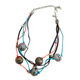 Chico's Multi Strand Colorful Enamel Beaded Necklace