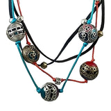 Chico's Multi Strand Colorful Enamel Beaded Necklace
