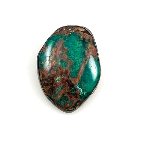 Chrysocolla Sterling Silver Pendant Vintage