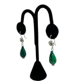 Chrysocolla Gemstone & Sterling Drop Earrings