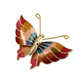 Colorful Cloisonné Butterfly Pin Brooch NOS