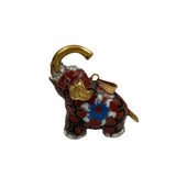 Large Cloisonne Elephant Pendant 3D Vintage Chinese