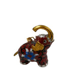 Large Cloisonne Elephant Pendant 3D Vintage Chinese