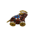 Large Cloisonne Elephant Pendant 3D Vintage Chinese