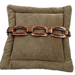 Copper Southwestern Link Bracelet Vintage 1950's