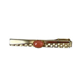 Gold & Coral Tie Pin Bar Clip