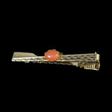 Gold & Coral Tie Pin Bar Clip