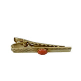 Gold & Coral Tie Pin Bar Clip